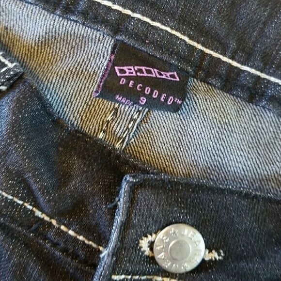 Pencil Straight Skinny Jeans Dark Denim By Decoded - Picture 8 of 8